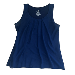 new york and company navy blue layered tank top y2k